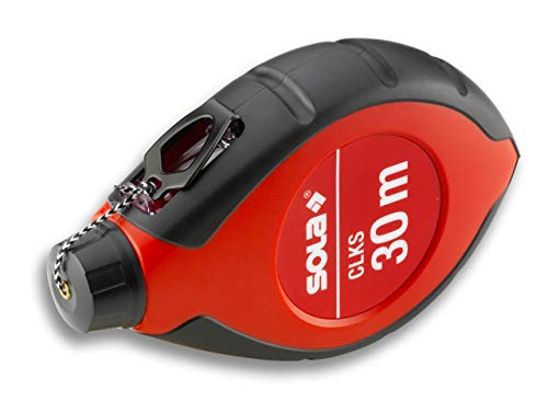 SOLA Cuerda de impacto CLKS – 30 m – rápido tracción por engranajes 6:1 – carcasa de plástico grande y resistente – Cordón de corte con gancho de extremo endurecido
