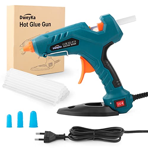 Pistola de Pegamento Caliente, Dweyka Pistola de Pegamento de Doble Temperatura 60/100W, Juego de Pistola de Pegamento Caliente Para la Escuela Arte de Bricolaje Calentamiento Rápido para Pasatiempos