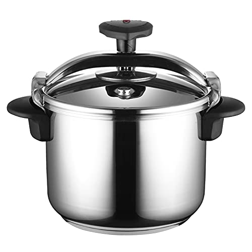 MAGEFESA ® Star Recta Olla a presión rápida de 6 litros, fácil uso, acero inoxidable 18/10, apta para todo tipo de cocinas, incluido inducción, fondo termo difusor, 3 sistemas de seguridad, express