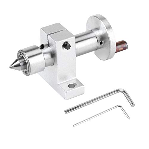 Samfox Mini Torno Puntas para Mini Torno Centro Rotación - Máquina de Torno de Doble Cojinete Centro de Rotación Centro de Rotación con Llave Accesorios de Bricolaje para Mini Torno