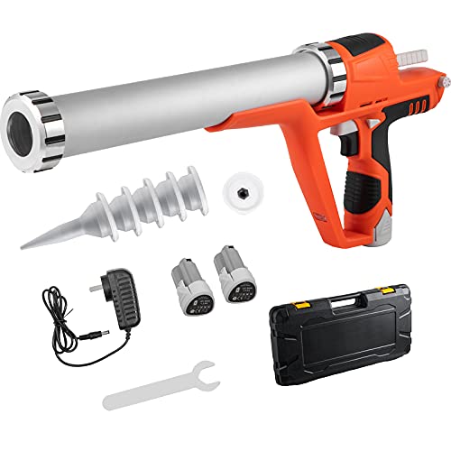 VEVOR Pistola de Cartucho a Batería 12 V 10/20 oz Pistola de Calafateo Eléctrica Empuje 0-6500 N Velocidad Ajustable Pistola de Silicona para Llenar Huecos y Grietas en Puerta, Ventana, Inodoro, Pared