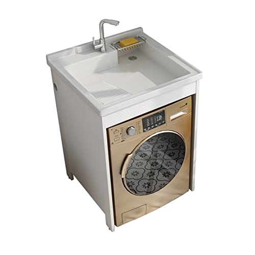 xinxinchaoshi Mueble de Baño Gabinete de Lavado pequeño tamaño Lavadora baño vanidad Cuenca gabinete Integrado baño de lavandería Modulo Lavabo (Size : 66x60CM)