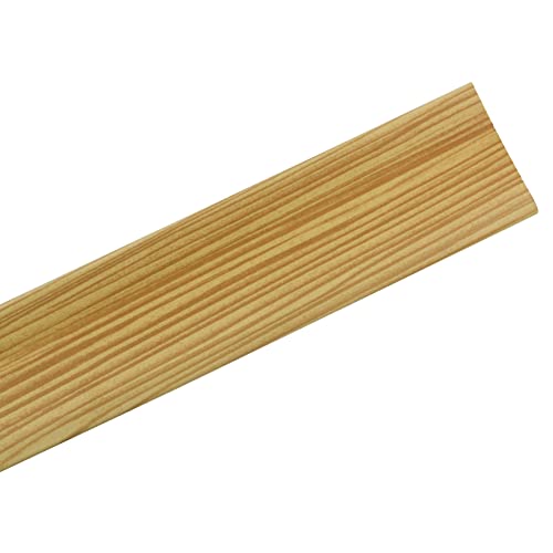 Amig - Tapajuntas para Suelo | 820 mm x 40 mm | Tira de Transición en Escalón y Adhesivo | Cubrecantos Embellecedor para Uniones de Madera, Parquet, Tarima, Mármol y Azulejo | Aluminio Pino