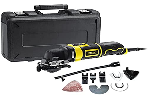 STANLEY FATMAX FME650K-QS - Multiherramienta oscilante 300W, 12.000 rpm, incluye 18 accesorios y maletín