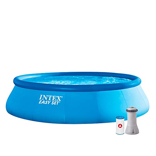 Intex 26166NP Piscina hinchable, con depuradora, 12.430 litros, 457 x 107 cm