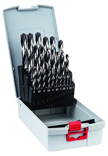 Bosch Professional Set de 25 brocas helicoidales HSS PointTeQ, para metal, ProBox, accesorio de taladro