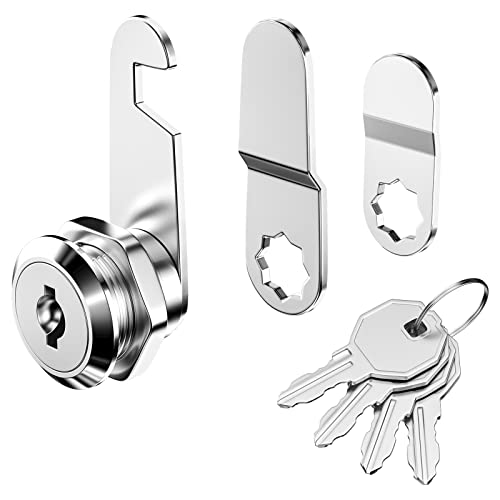 Fousenuk cerradura buzon en aleación de zinc 16 mm, cerradura de seguridad de Metal con placas de bloqueo diferentes, Llaves, universal cerradura de leva para Armario, Cajón, Taquillas, muebles