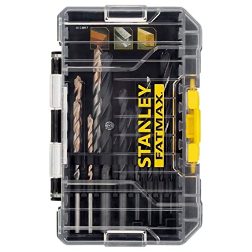 STANLEY STA88561-XJ - Juego de brocas para mampostería, metal y madera STANLEY® de 14 piezas
