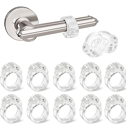 12 Piezes Tope de Puerta para Manija, Protectores de manija antitransparentes de silicona Tope de puerta de PVC Manija de puerta Protector de ventana y puerta para puertas y paredes interiores