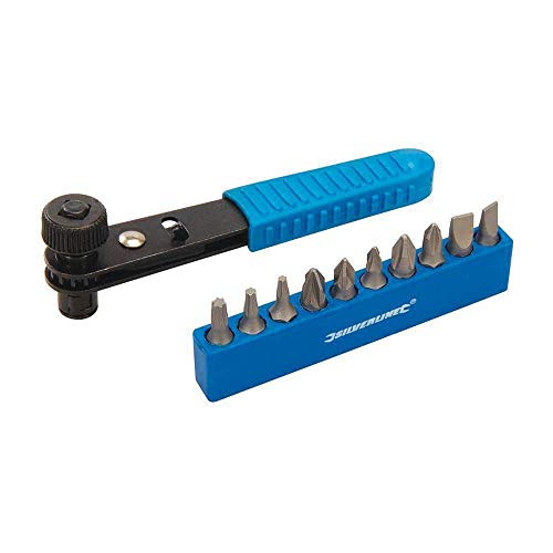 Silverline Tools 404706 Juego de Destornilladores de Carraca, 11 Piezas