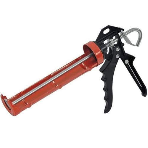 CABLEPELADO Pistola para cartuchos de silicona, Pistola de calafateo, Pistola selladora, Pistola aplicadora de silicona, Pistola para cartuchos, Adecuada para cartuchos de 310 ml, Color rojo