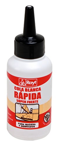 Rayt 038-03 Botellín de cola blanca súper fuerte para madera, papel, cartón, cerámica y todo tipo de materiales porosos, 125gr