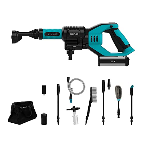 Cecotec Hidrolimpiadora HydroBoost 10200 Liberty Pro. Potencia 180 W, Sin Cables, Presión 24 Bares, Caudal 180 l/h, Regulador de presión, 55 min, Botella de jabón, Kit de Accesorios, Bolsa Transporte
