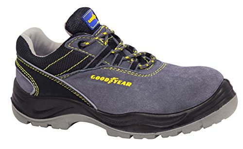 Goodyear G138106C - Calzado en piel serraje, color gris talla 40