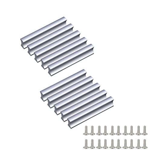10 Tirador para Armario Puerta, Tiradores de Arco Cocina Manija del Cajón del Gabinete Muebles Perillas de la Manija con Tornillos (64mm/2.51