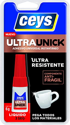 Ceys - Ultraunik - Adhesivo universal instantaneo - Pega todo tipo de materiales - Ultra resistente