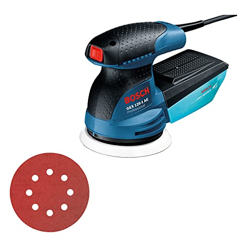 Bosch Professional GEX 125-1 AE - Lijadora excéntrica (250 W, Microfiltro, Ø plato 125 mm, en caja)