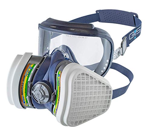 GVS SPR535 Semimáscara Elipse Integra con filtros ABEK1P3 para gases combinados, vapores y partículas, M/L