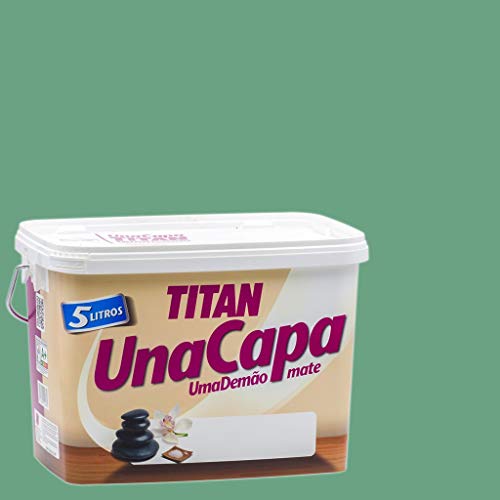 Titan 69635005 - Pintura plástica mate VERDE Titan UNA CAPA