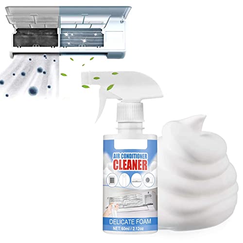 Lanakila Limpiador de bobinas de espuma para aire acondicionado, Limpiador de espuma en aerosol para aire acondicionado, Limpiador de detergente resistente en espuma para bobinas