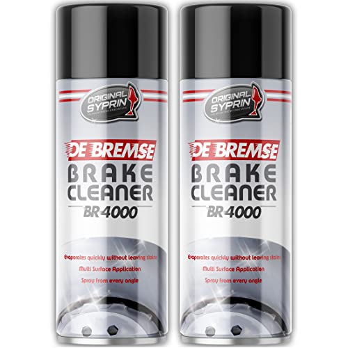 Original Syprin El limpiador de frenoses - ideal para todos los tipos de frenos de disco de automóviles y camiones, de moto con una potencia intensa y una rápida evaporación fórmula 2x 500ml