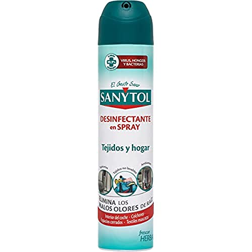 Ambientador sanytol desinfectante para hogar y tejidos spray bote de 300 ml