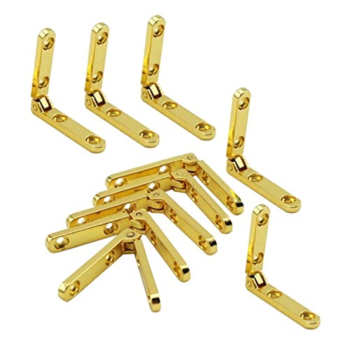 Bisagra de 10 piezas, ángulo abierto de 90 grados, aleación de zinc, bisagra de resorte, bisagra de puerta, bisagra de riel lateral, for bisagras de joyero de madera (Color : Motor With Bracket, Siz