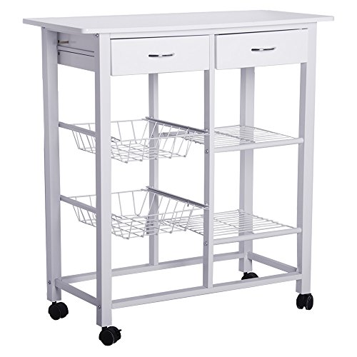 Carro verdulero Moderno Blanco de Metal para Cocina Basic - LOLAhome