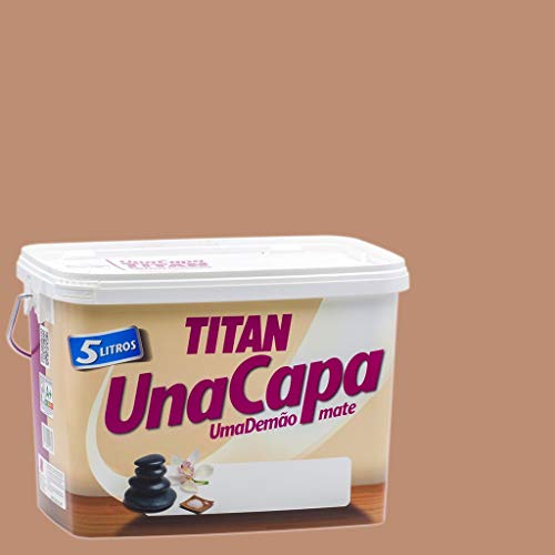 Titan 69630305 - Pintura plástica mate CANELA Titan UNA CAPA