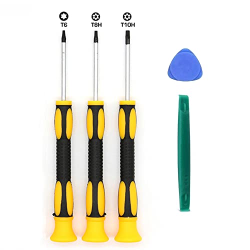 Fongmore T6 T8H T10H - Juego de destornilladores Torx de seguridad con agujero para Xbox One 360, PS3, PS4, kit de herramientas de reparación con palanca segura