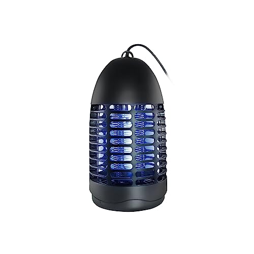 COATI SIMON - Mata Moscas y Mosquitos Eléctrico, Lámpara Antimosquitos para Interior, Electrónico, Ilumina y Mata Insectos Voladores, Cobertura de 20m², Luz LED Fluorescente de 4W, Color Negro