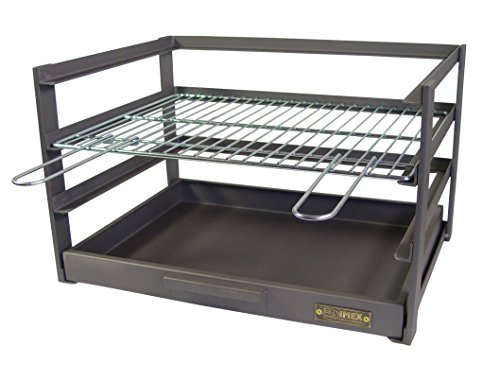 IMEX EL ZORRO 71472.0, Cajón Barbacoa con Parrilla Cincada, 57 x 41 x 35 cm, Negro