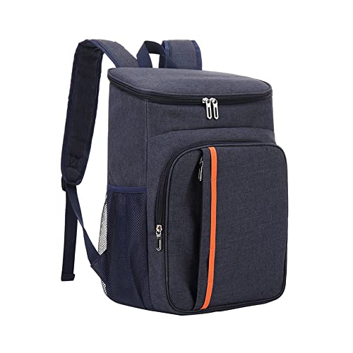 Aoresac - Mochila nevera isotérmica, bolsa de pícnic, de 18 L, bolsa de comida, térmica, impermeable, de gran capacidad, para playa, acampada y barbacoa (azul marino)