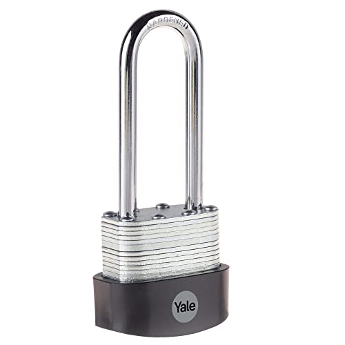 Yale Y125B/40/163/1 Candado de Alta Seguridad Laminados Extreme Resistente a la intemperie Cromado 40 mm Arco Largo Y125B