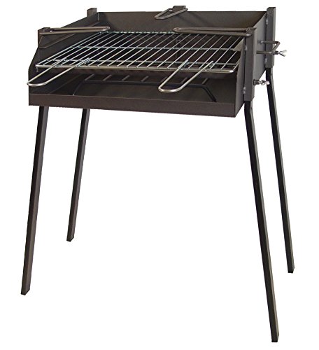 IMEX EL ZORRO 71585 - Barbacoa Cuadrada con Soporte para Paella, 60 x 40 x 75 cm