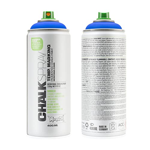Montana Cans Chalk Spray Paint BLUE Temporary Marking Eco-Friendly by Montana