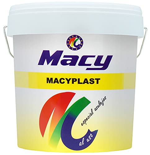 Macy Masilla Acrílica Macyplast al Uso. Para Interior y Exterior. Envase de 1 Kilogramo, Blanco