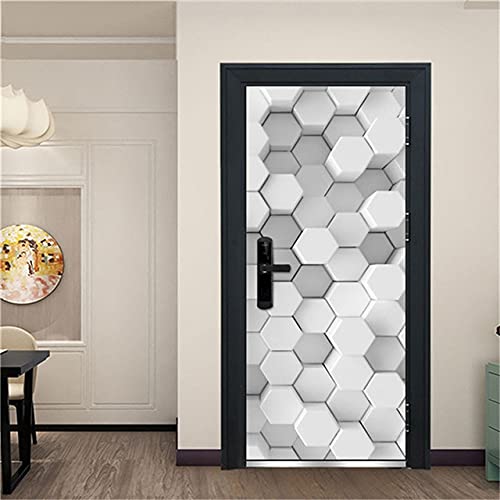 DFKJ Autoadesivo Bellezza Decalcomania di Arte Adesivo Porta di Casa Decorazione Decorazione Carta Da Parati Soggiorno Stampa Immagine A20 77x200 cm
