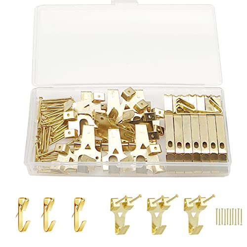 ZOLISCHE 40 pares Ganchos para Cuadros Foto Gancho Colgador para Cuadros Kit Resistente Ganchos para Colgar Cuadros, Fotos, Reloj, Espejo,Punto de Cruz Picture Hooks
