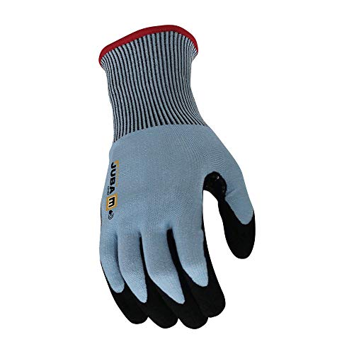 JUBA Guantes de Trabajo de Seguridad K Rock Sandy Nitrilo Palma Revestimiento H4211RF Cut E (9)