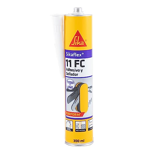 Sikaflex 11 FC Purform, Blanco, Masilla adhesiva multiusos, sellado y pegado, Sellador poliuretano multisoportes, interior y exterior, 300ml