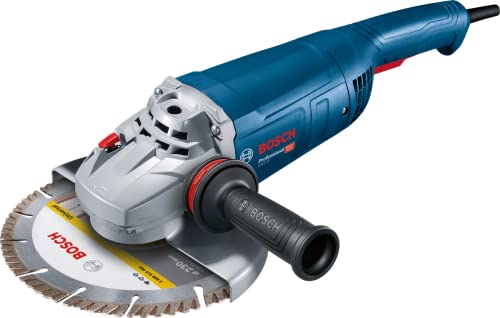 Bosch Professional GWS 22-230 J - Amoladora angular (2200 W, 230 mm, Soft Start, disco de diamante, en caja), Azul