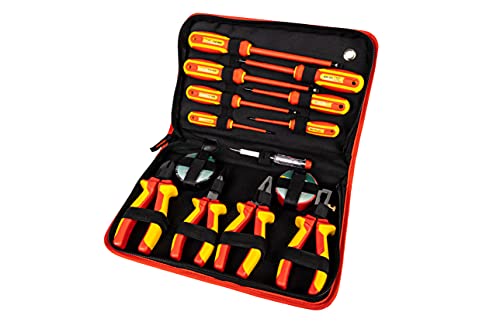 Mannesmann - M11214 - 14 piezas Juego de destornillador VDE + alicates