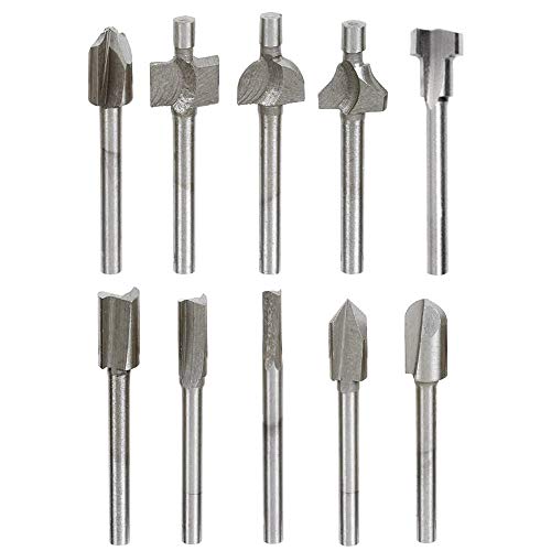 Gasea 10Pcs Brocas de Fresado Recubiertas de Titanio, 1/8
