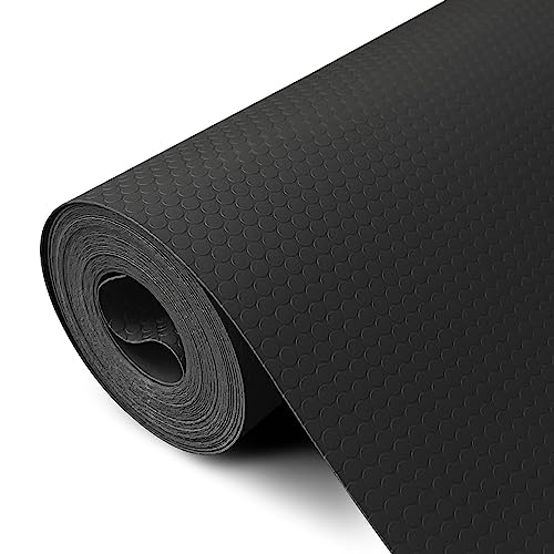 Wohomuke Alfombrilla para cajón 60x600cm Protector cajones Cocina EVA Plastico Protector para Muebles (60cmx6m,Negro)