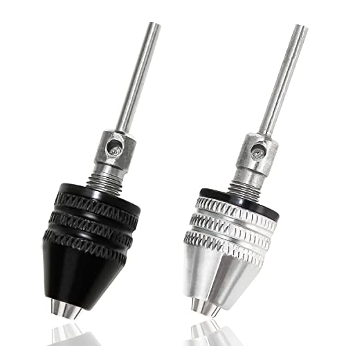 Portabrocas Sin Llave Mini Portabrocas Portabrocas con Vástago 2 Piezas 0,3-3,4mm Portabrocas 2,35mm Vástago para Dremel Amoladora Eléctrica