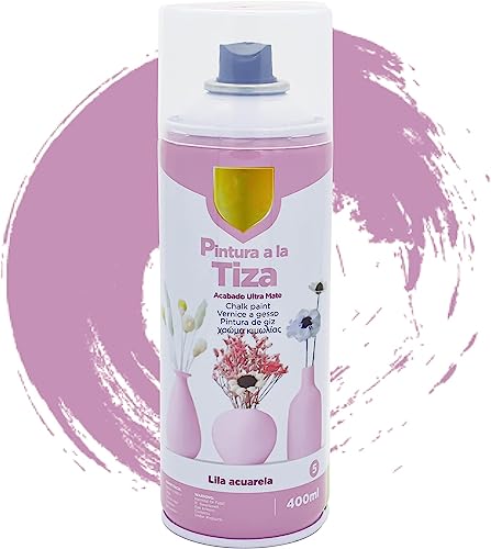 Pintura Spray a la Tiza Acabado ultra Mate (Lila Acuarela Mate,1 Bote)