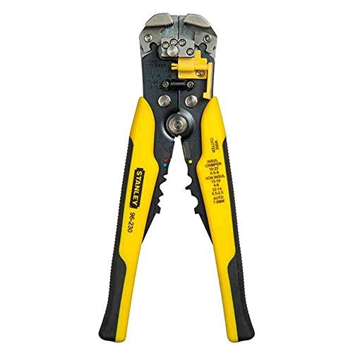 STANLEY FMHT0-96230, Alicate Pelacables Automático Fatmax 20.3 cm, Mango ergonómico, Fácil agarre, Muelle de retorno, Rueda de sujeción, Apertura de mordaza de 0.2 a 6 mm² con Longitud de 6 a 18 mm