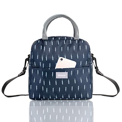 Bolsa Térmica Comida Bolsas de Almuerzo caja porta con Aislamiento Bolso de Mano para Isotermica Aislado Térmico Organizador del Almuerzo para Hombres niñas niños (Pluma máxima)
