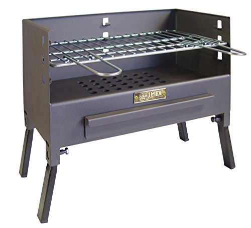 IMEX EL ZORRO 71421.0 Barbacoa Sobremesa con Parrilla Cincada, Negro, 43. 5 x 24. 5 x 39. 5 cm